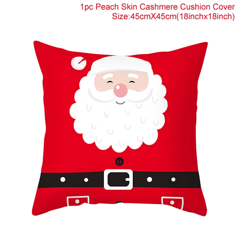 3pcs 45x45cm Cartoon Christmas Print Design Pillowcase