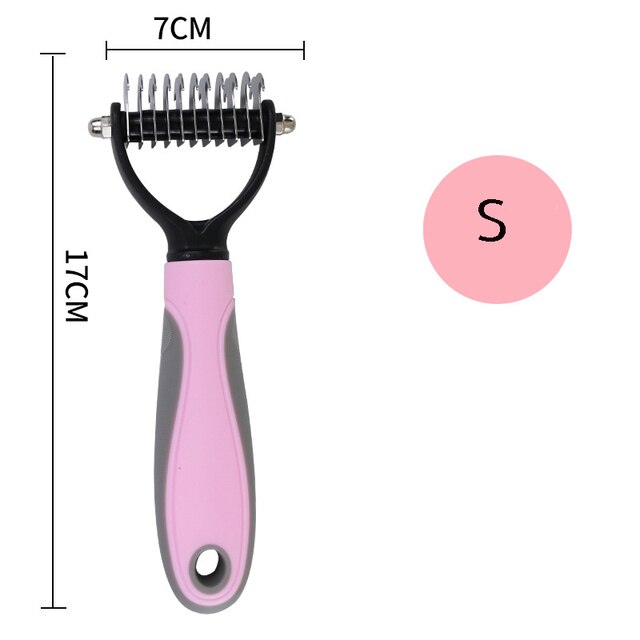 3pcs Double Sided Made Stainless Steel Bristle Dehairing Pet Brush