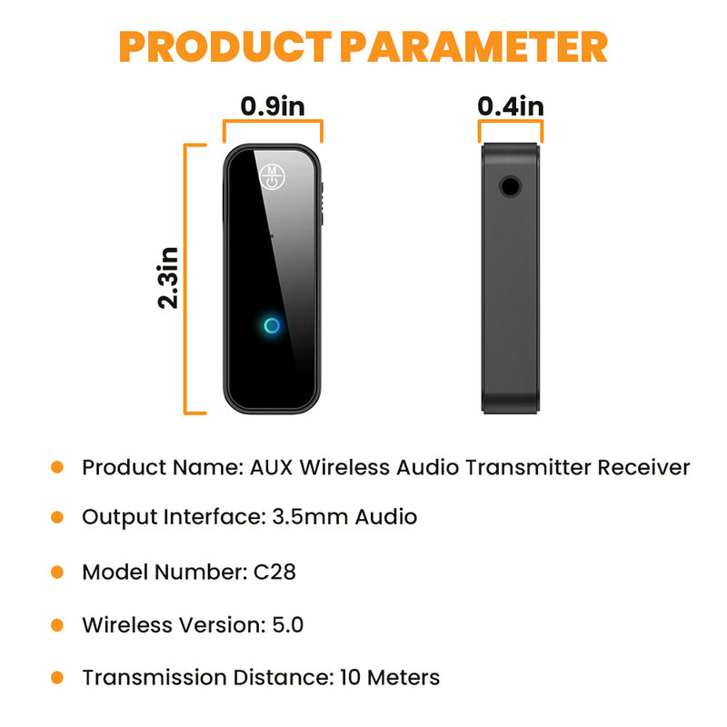 3pcs 2 In 1 Bluetooth 5.0 USB Wireless Transmitter