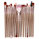 15 Pieces Soft Synthetic Fibers Makeup Brush Set