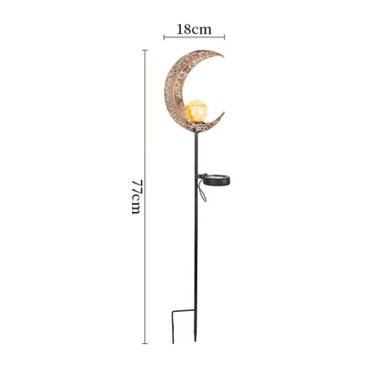 Solar Iron Art Ground Plug Lawn Light Lamp