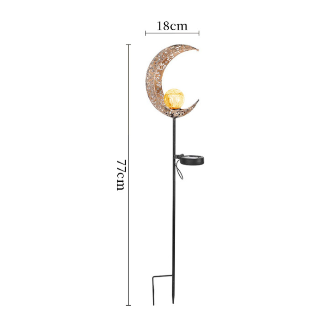 Solar Iron Art Ground Plug Lawn Light Lamp