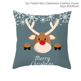 3pcs 45x45cm Cartoon Christmas Print Design Pillowcase