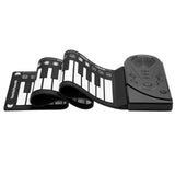 Portable 49 Keys Flexible Silicone Roll Up Piano Folding Electronic Keyboard for Children Student