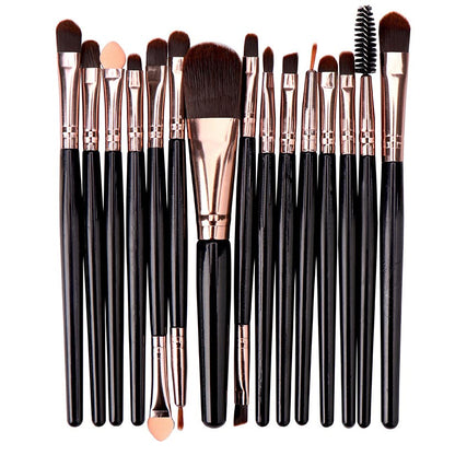 15 Pieces Soft Synthetic Fibers Makeup Brush Set