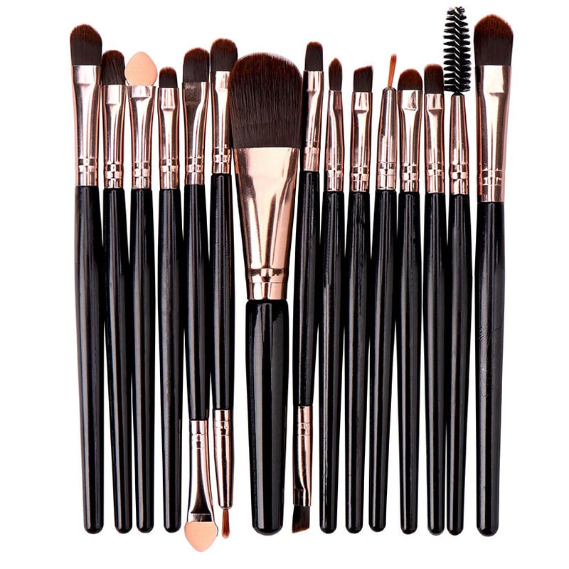 15 Pieces Soft Synthetic Fibers Makeup Brush Set