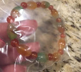 New Brown-Green Jade Stone Stretch Bracelet. Women's Fashion Accessories