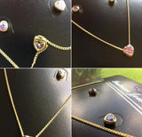 New Purple Crystal Gemstone Necklace Earrings Set. Women's Fashion Jewelry - Findsbyjune.com