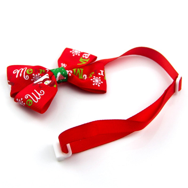 3pcs Christmas Pet Bow Collar