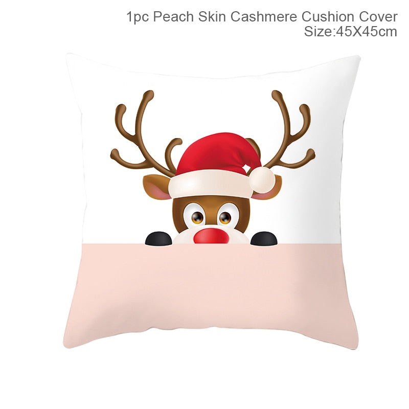 3pcs 45x45cm Cartoon Christmas Print Design Pillowcase