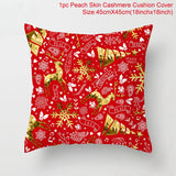 3pcs 45x45cm Cartoon Christmas Print Design Pillowcase