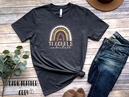 Teachers We Do It All Shirt, Rainbow Leopard Shirt
