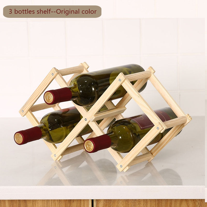 Wooden Wine Bottle Storage Rack