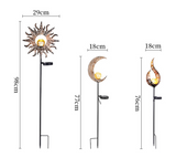 Solar Iron Art Ground Plug Lawn Light Lamp