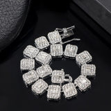 3pcs Crystal Cuban Link Bracelet Fashion Accessories