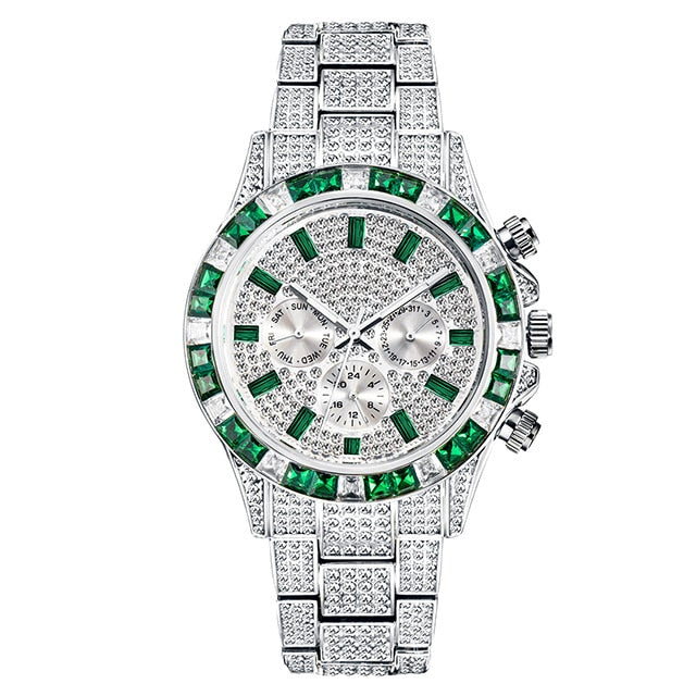 Diamond Calendar Watches  luxurious and sophisticated timepiece 30M water resistance