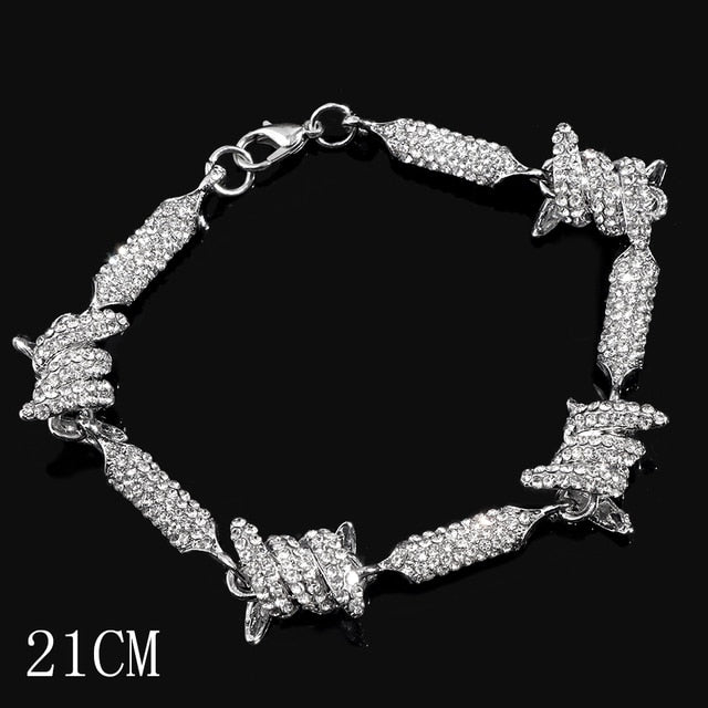 3pcs Crystal Cuban Link Bracelet Fashion Accessories