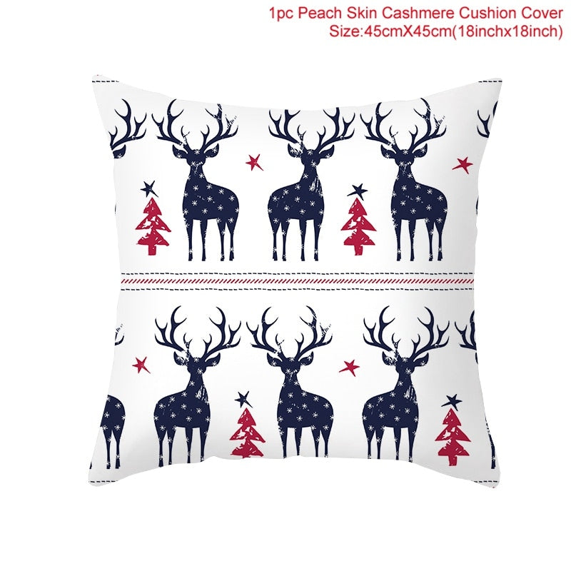 3pcs 45x45cm Cartoon Christmas Print Design Pillowcase