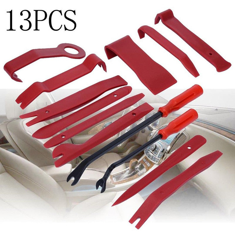 13pcs Car Auto Door Dash Audio Radio Panel Trim Install Open Removal Pry Tool Kit.