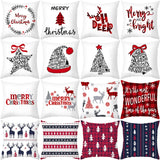 3pcs 45x45cm Cartoon Christmas Print Design Pillowcase