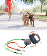 Dog Collars - 2 in 1 Dog Leash Non-Tangling Retractable Leash