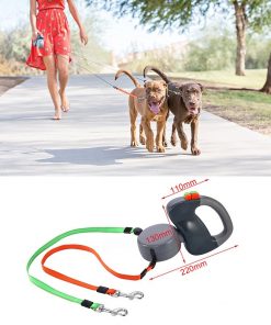 Dog Collars - 2 in 1 Dog Leash Non-Tangling Retractable Leash