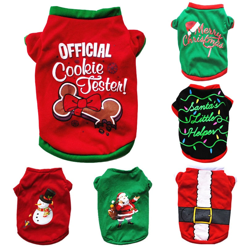 3pcs Stylish Creative Christmas Design Dog Clothes