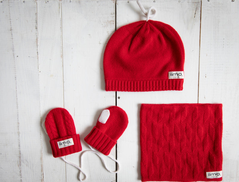 Limited Edition Cashmere Collection includes a scarf, hat & gloves