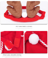 3pcs Pet Christmas Clothes Xmas Hat Scarf Cloak Deer Head Hoop Elk Hat