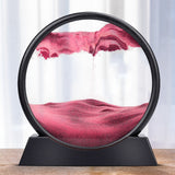 Moving Sand Art Picture Round Glass 3D Hourglass Deep Sea Sandscape In Motion Display Flowing Sand Frame 7/12inch For home Decor