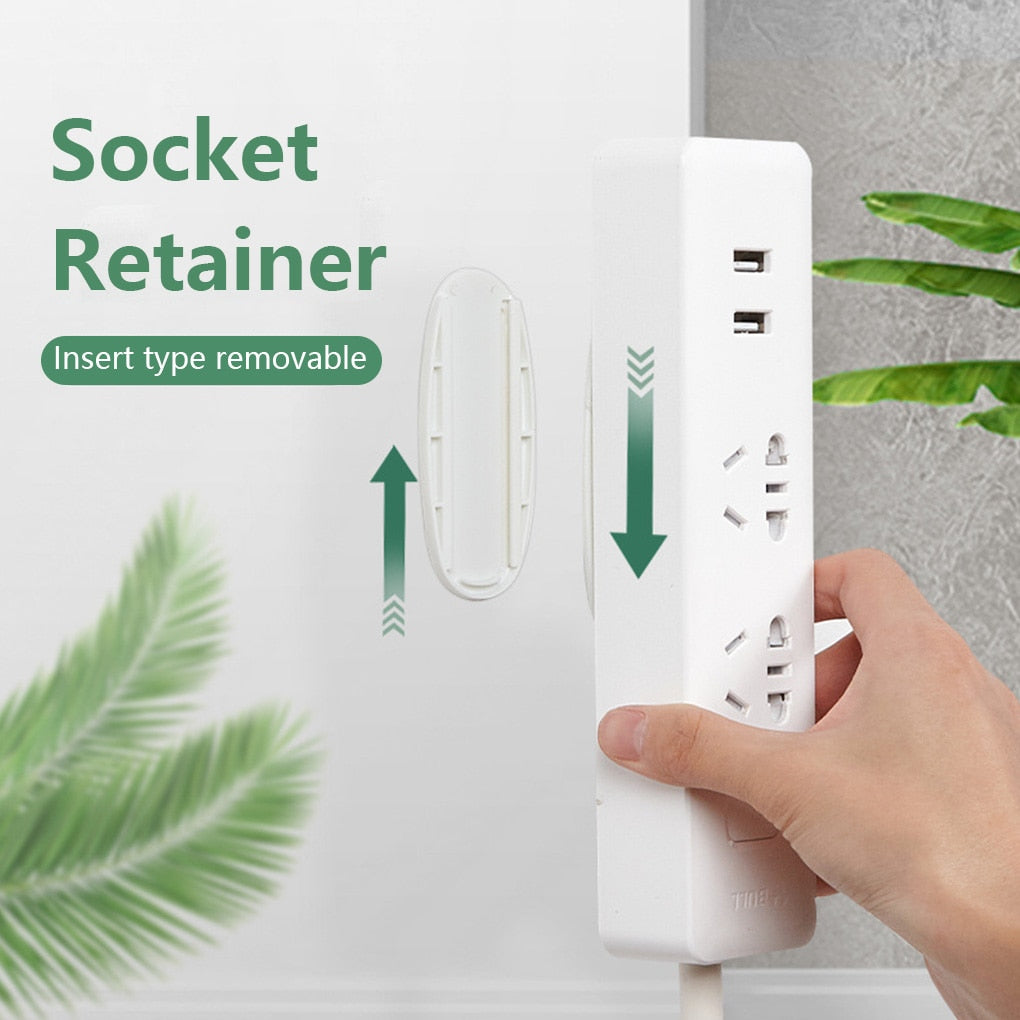 5pcs/1-3pcs/ Wall-Mounted Sticker Punch-Free Plug Power Outlet Holder Traceless Fixer Home Self-Adhesive Socket Fixer Organizer