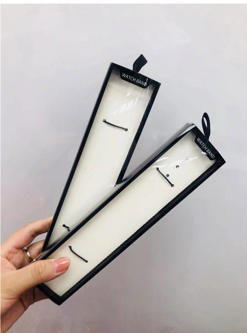 Simple Watch Strap Box Case for Apple Watch Band 6 5 4 3 Box Paper Pack 38/40/42/44MM for iWatch series  Band 20MM 22MM