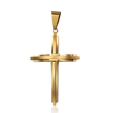 Cross Pendant Necklaces For Men Black Gold Color Silver Color Stainless Steel Charm Chain Male Hip Hop Jewelry