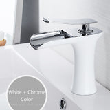 Basin Faucets Waterfall Bathroom Faucet Single handle Basin Mixer Tap Bath Antique Faucet Brass Sink Water Crane Silver