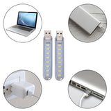 Mini Portable USB LED Book Light DC5V Ultra Bright Reading Book Lamp 3leds 8leds Lights For Power Bank PC Laptop Notebook