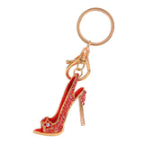 High Heel Shoe Keychain Rhinestone Crystal Purse Car Key Chain Bag Decorative Alloy Keyring