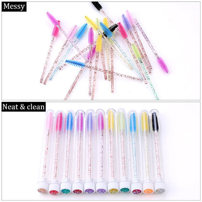 Eyelash Extender Disposable Eyebrow Brush Separate Tube Design Charming Diamond Bottom Mascara Stick Applicator