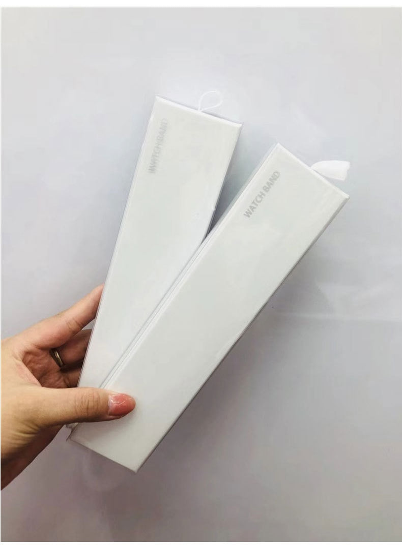 Simple Watch Strap Box Case for Apple Watch Band 6 5 4 3 Box Paper Pack 38/40/42/44MM for iWatch series  Band 20MM 22MM