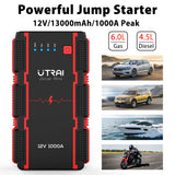 UTRAI 1000A Jump Starter Power Bank Starting Device Portable Charger Emergency Booster 12V Car Battery Jump Starter