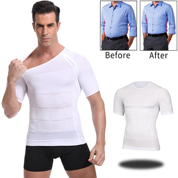 Classic Men Body Toning T-Shirt Slimming Body Shaper Corrective Posture Belly Control Compression Man Modeling Underwear Corset