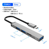 USB HUB 4 Port USB 3.0 Splitter With Micro USB Power Port Multiple High Speed OTG Adapter for Computer Laptop Accessories