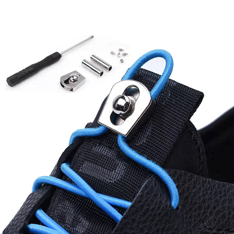 3 Pairs New Elastic Shoelaces No Tie Shoe Laces Round Kids Adult Quick Locking Shoelace Outdoor Leisure Sneakers Lazy Lace