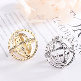 Astronomy Ball Rings Men Openable Rotate Sphere Cosmic Planet letter Ring Women Fashion Jewelry 7-12 Size