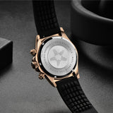 PAGANI DESIGN Top Brand New Rubber Strap Chronograph Watch Men Quartz Wristwatch Luxury Sapphire Glass Sports Watch