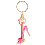 High Heel Shoe Keychain Rhinestone Crystal Purse Car Key Chain Bag Decorative Alloy Keyring