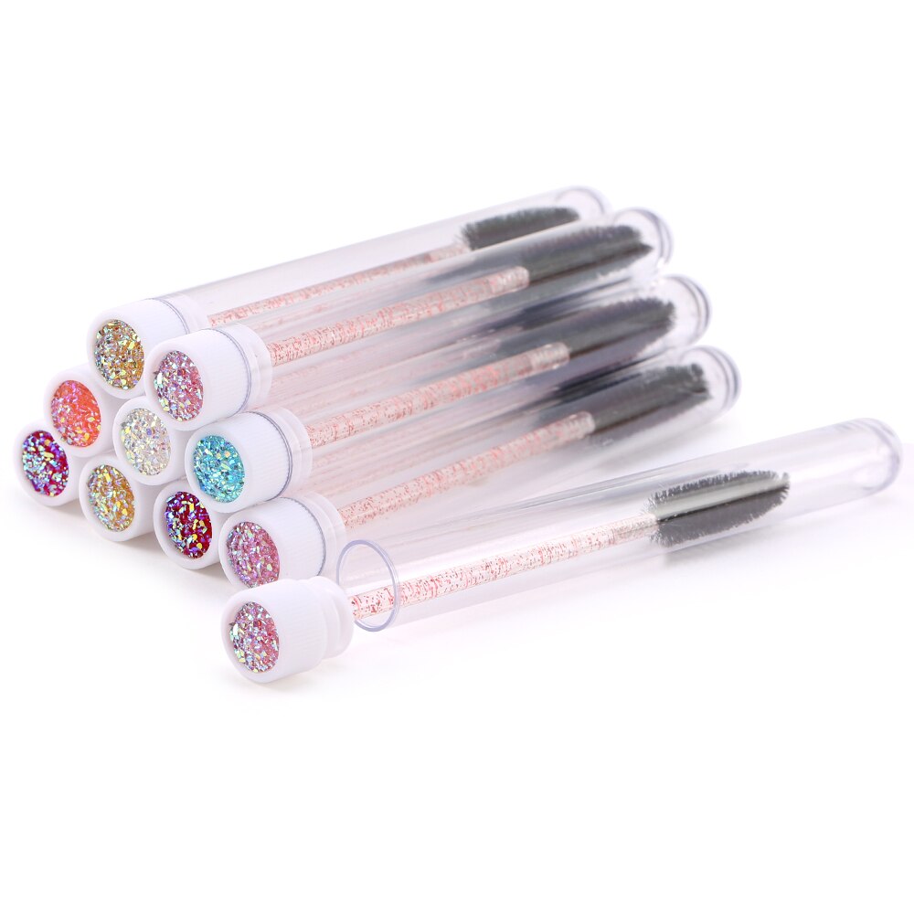 Eyelash Extender Disposable Eyebrow Brush Separate Tube Design Charming Diamond Bottom Mascara Stick Applicator