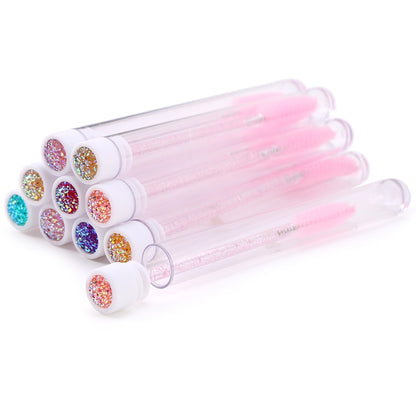 Eyelash Extender Disposable Eyebrow Brush Separate Tube Design Charming Diamond Bottom Mascara Stick Applicator