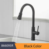 Gold Kitchen Faucets Silver Single Handle Pull Out Kitchen Tap Single Hole Handle Swivel Degree Water Mixer Tap Mixer Tap