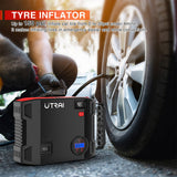 UTRAI 4 In 1 2000A Jump Starter Power Bank 150PSI Air Compressor Tire Pump Portable Charger Car Booster Starting Device