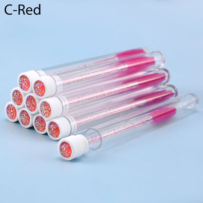 Eyelash Extender Disposable Eyebrow Brush Separate Tube Design Charming Diamond Bottom Mascara Stick Applicator